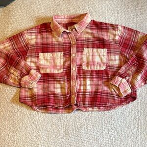 American Eagle Flannel Crop Top